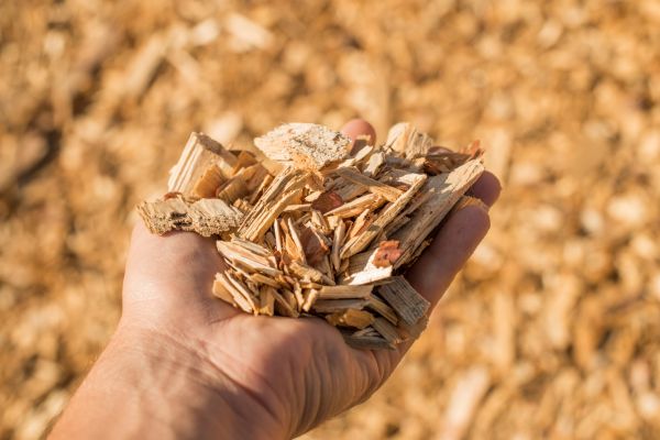 Wood Chips Spreading in Boerne